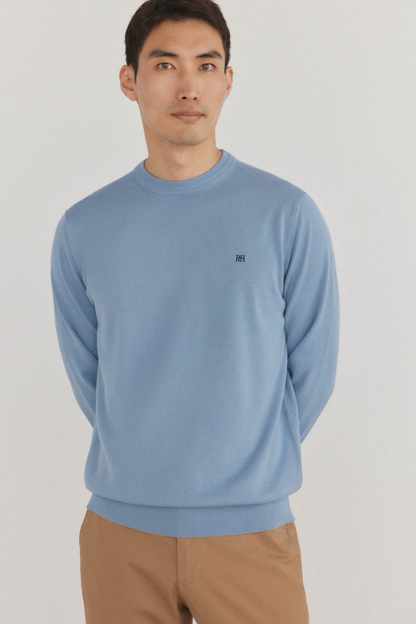 Pedro del Hierro Jersey fino algod&oacute;n premium cuello redondo