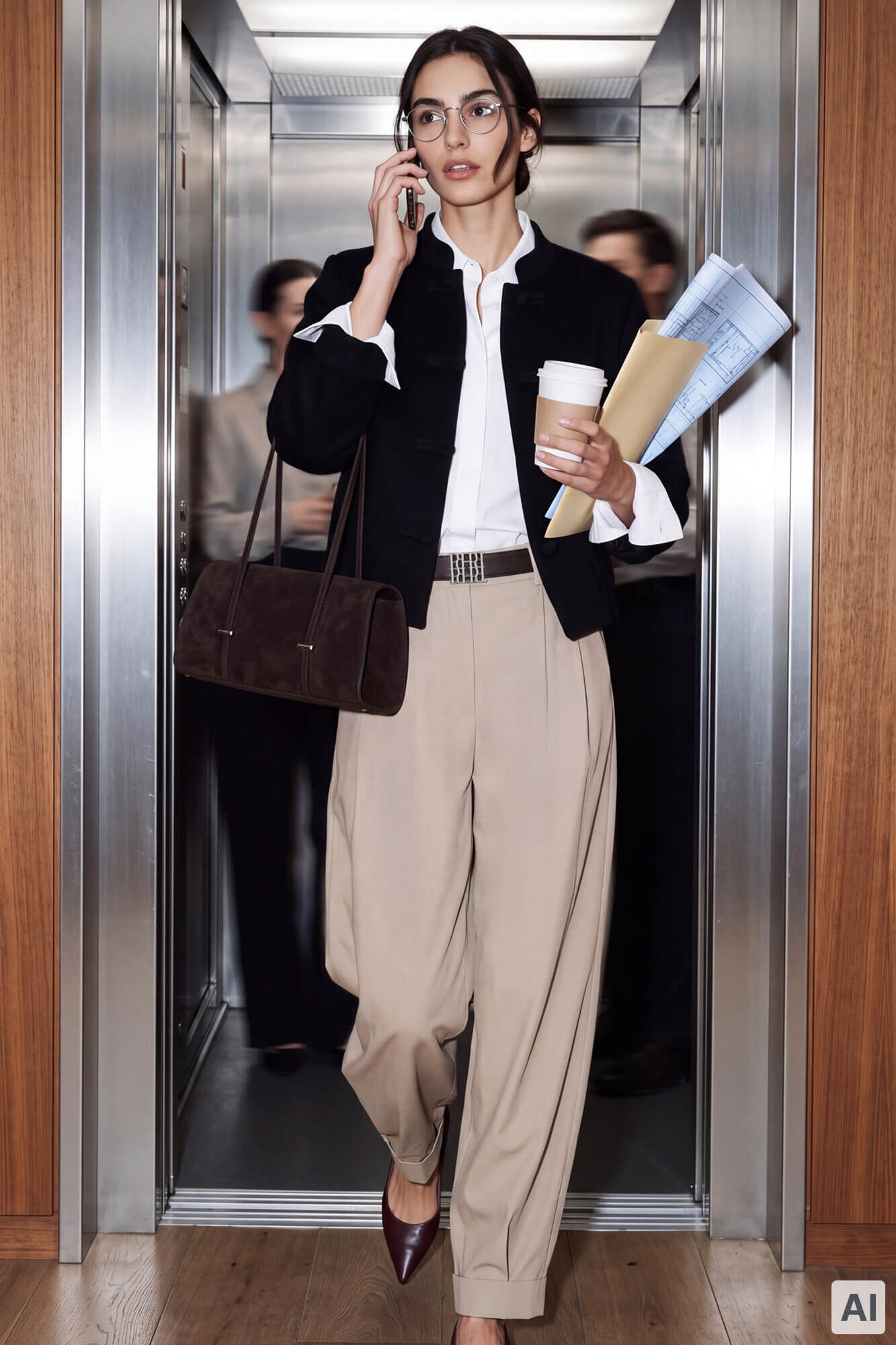Pedro del Hierro Trousers with pleats