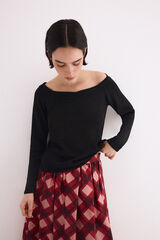 TFP by Tamara Falc&oacute; Camisola com efeito glitter Preto