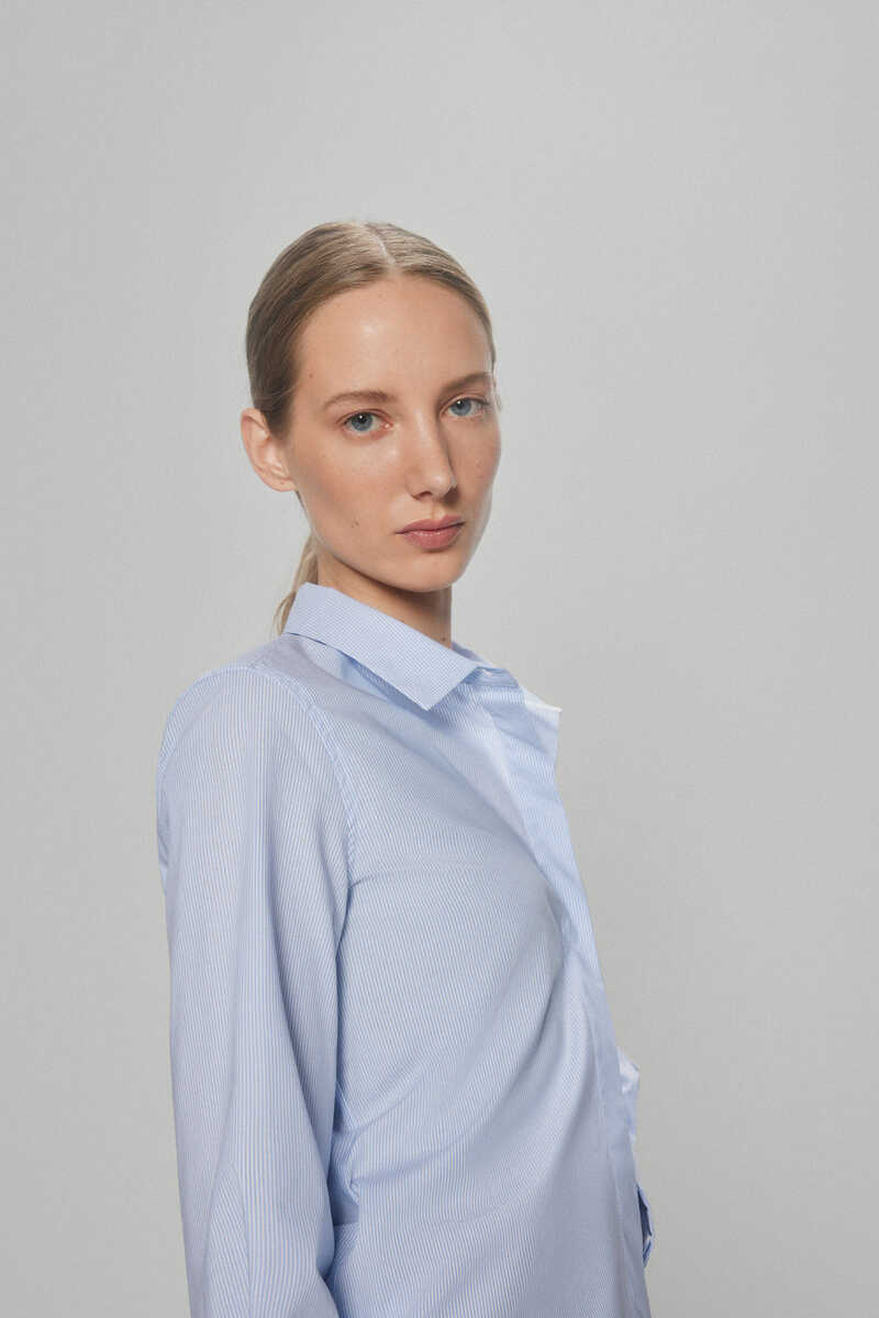 Pedro del Hierro Basic fitted shirt Blue