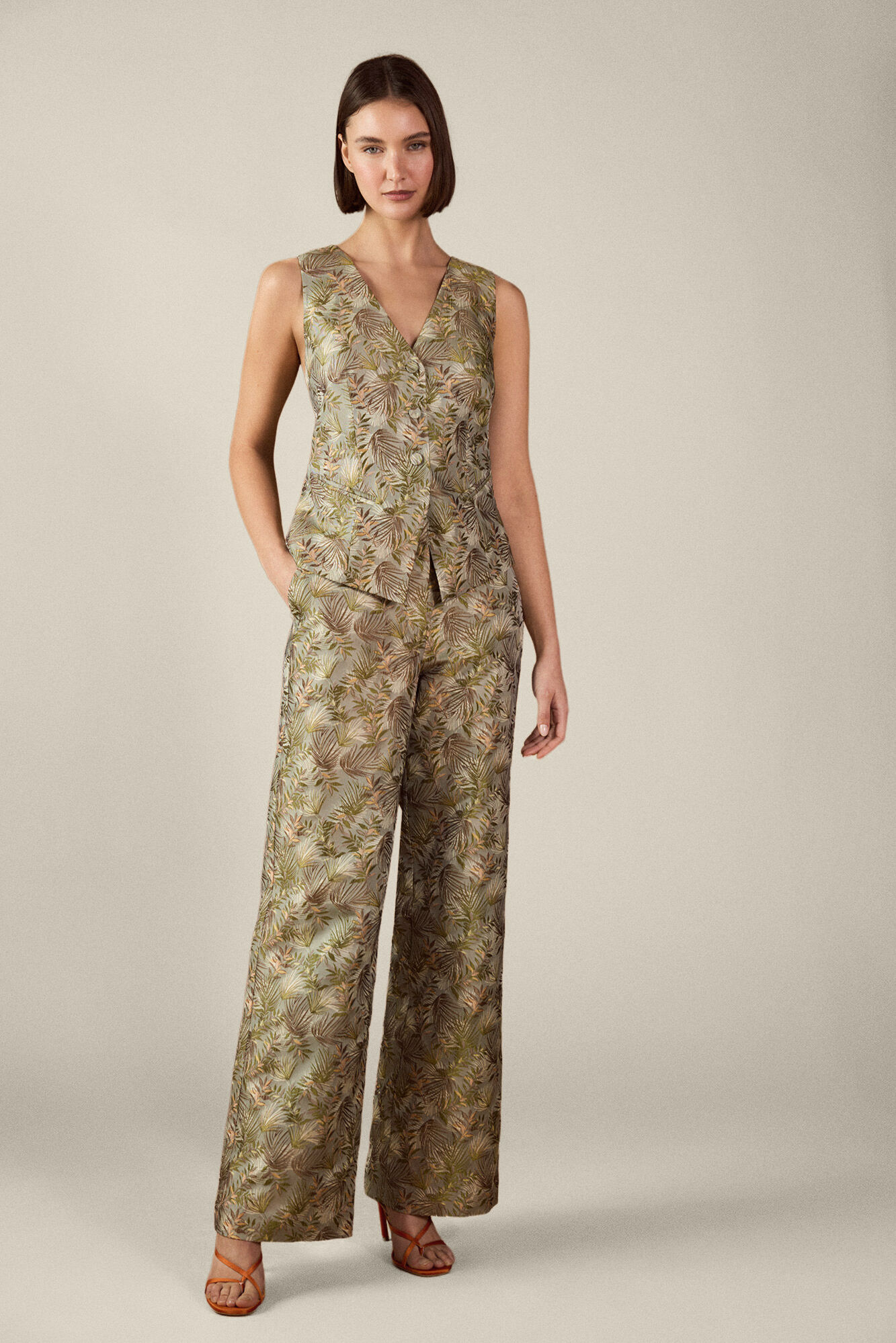 TFP by Tamara Falc&oacute; Jacquard gilet Green