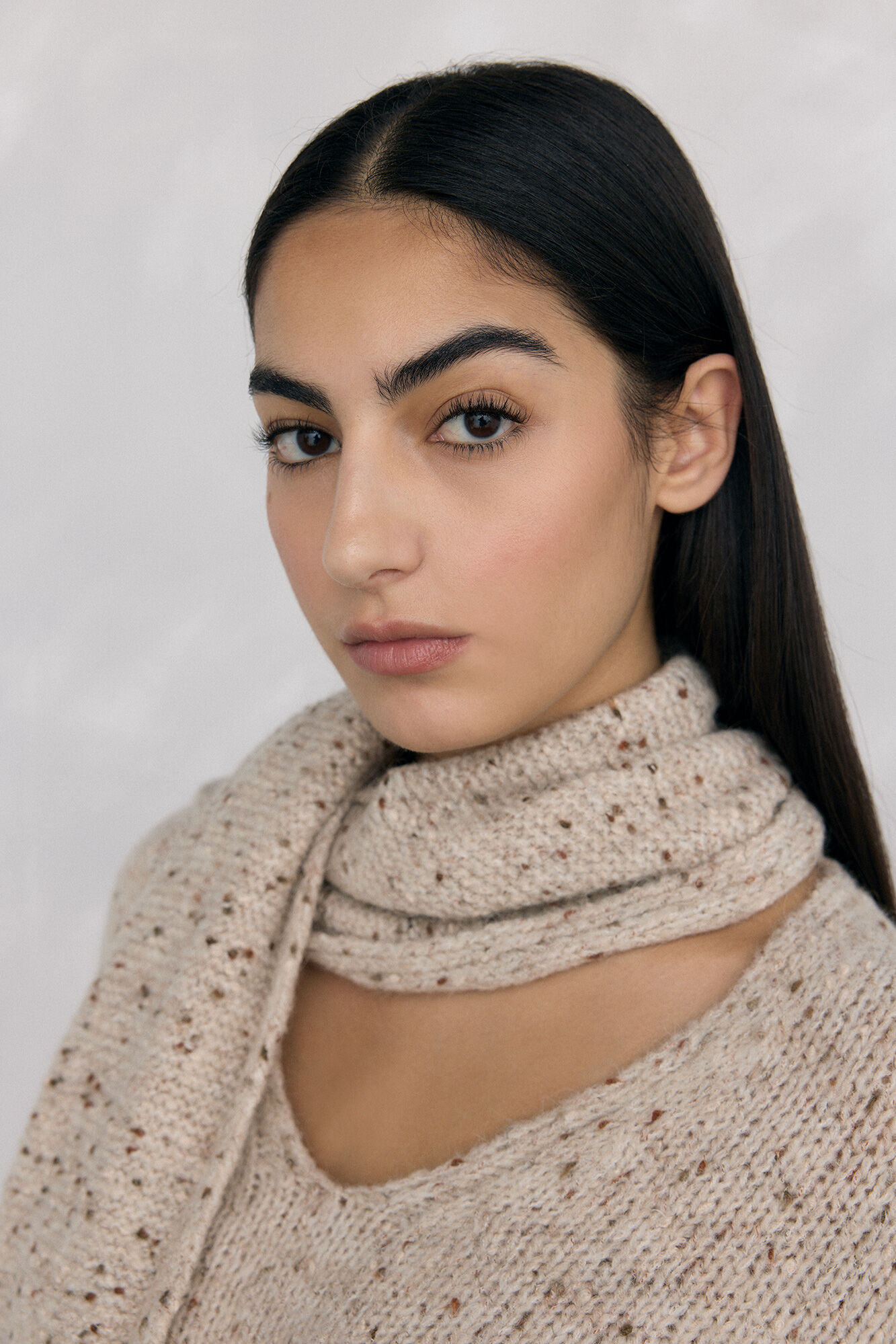 Pedro del Hierro Cachecol de camisola de fantasia Ecru