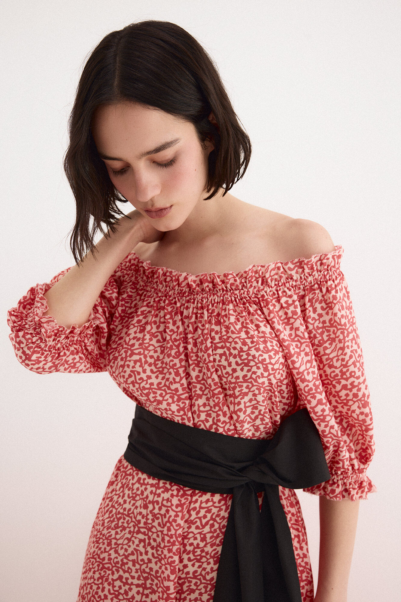 TFP by Tamara Falc&oacute; Contrast tie dress Red