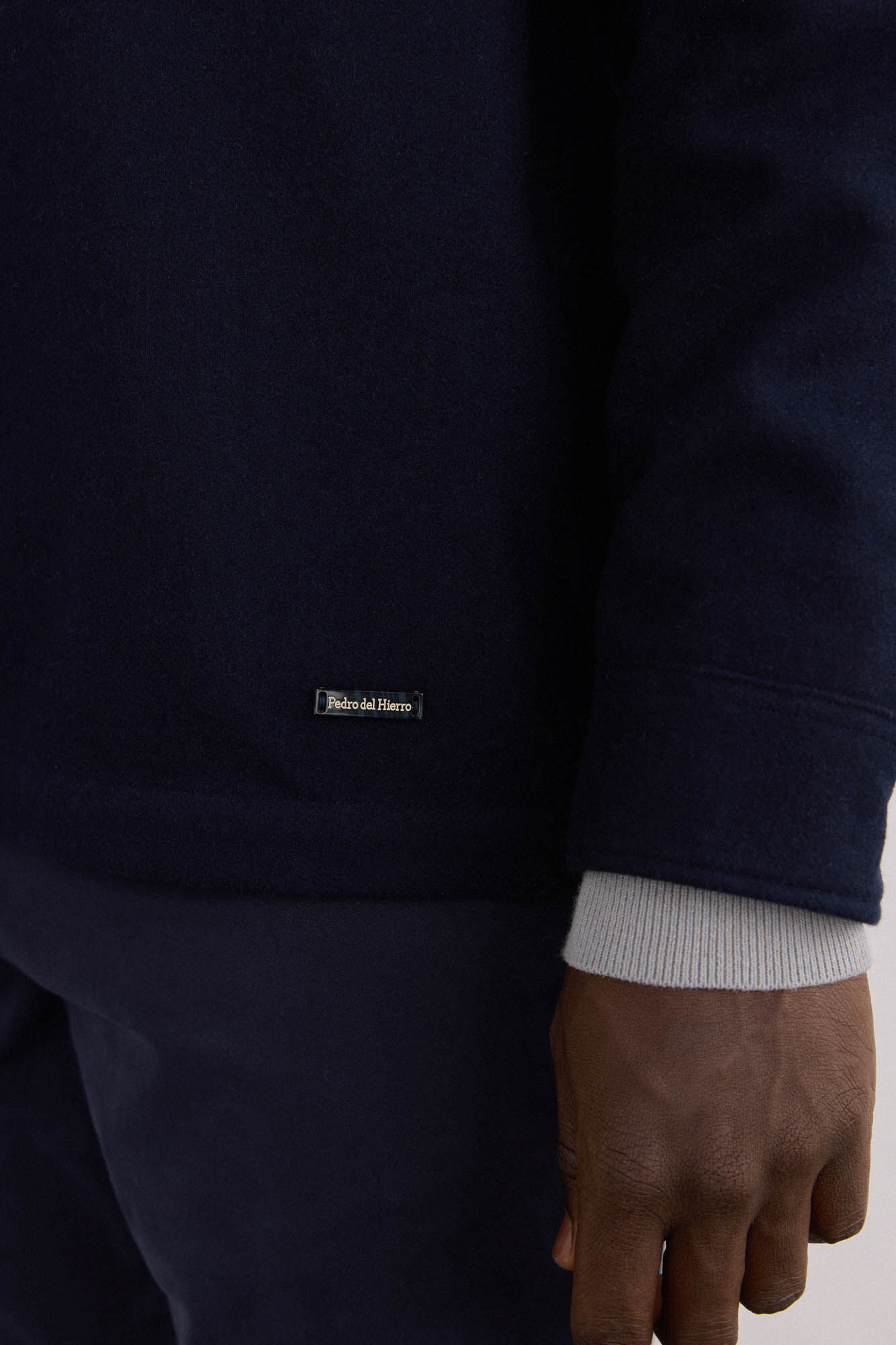 Pedro del Hierro Plain wool overshirt Blue