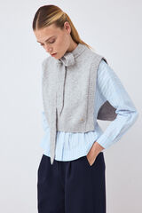 Pedro del Hierro Knit cape Grey