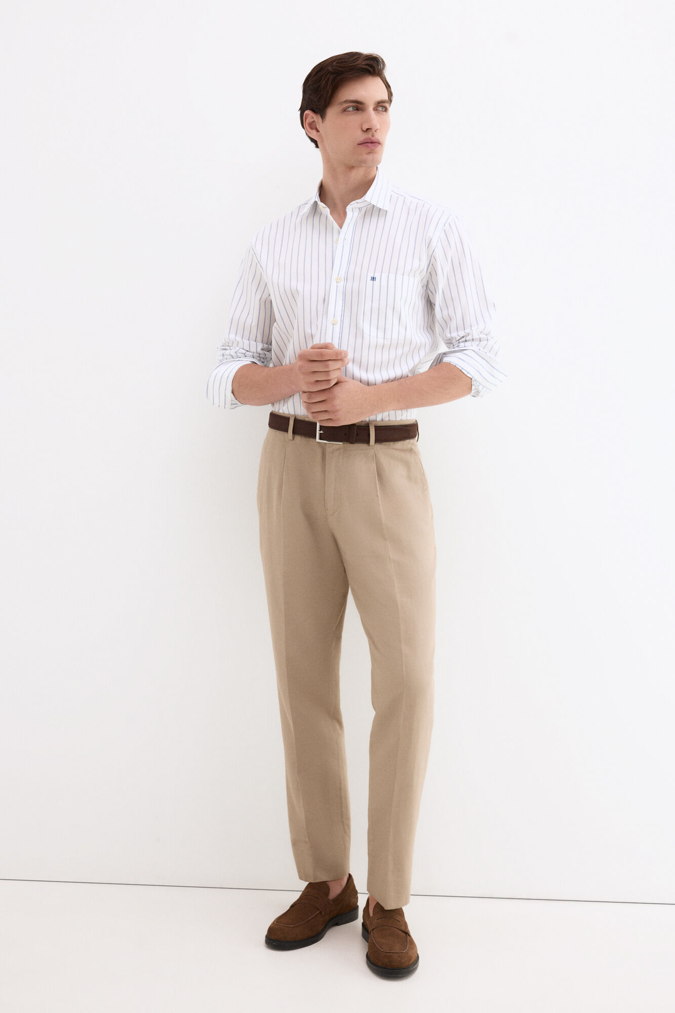 Pedro del Hierro Italian fabric striped shirt