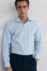 Pedro del Hierro Checked dress shirt, non-iron + anti-stain Blue