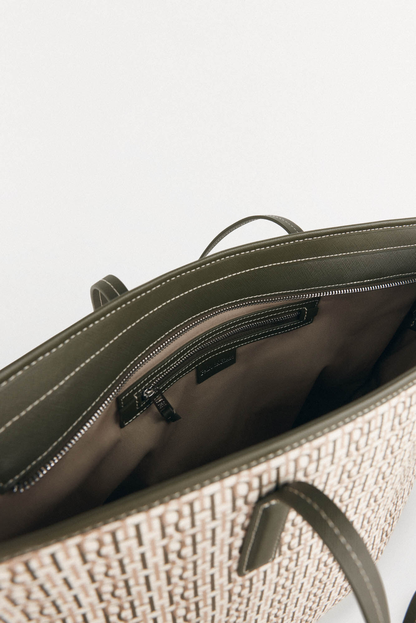 Pedro del Hierro Bolsa de compras com monograma Verde