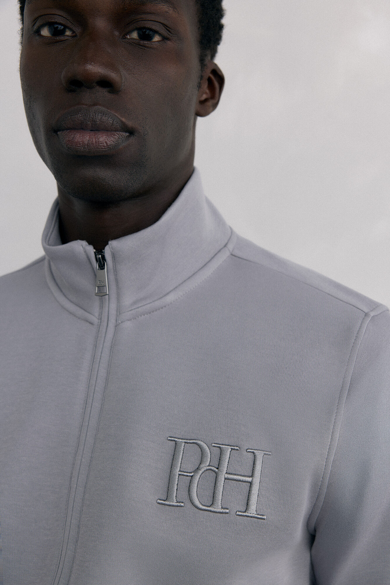 Pedro del Hierro Technical fabric cardigan Grey