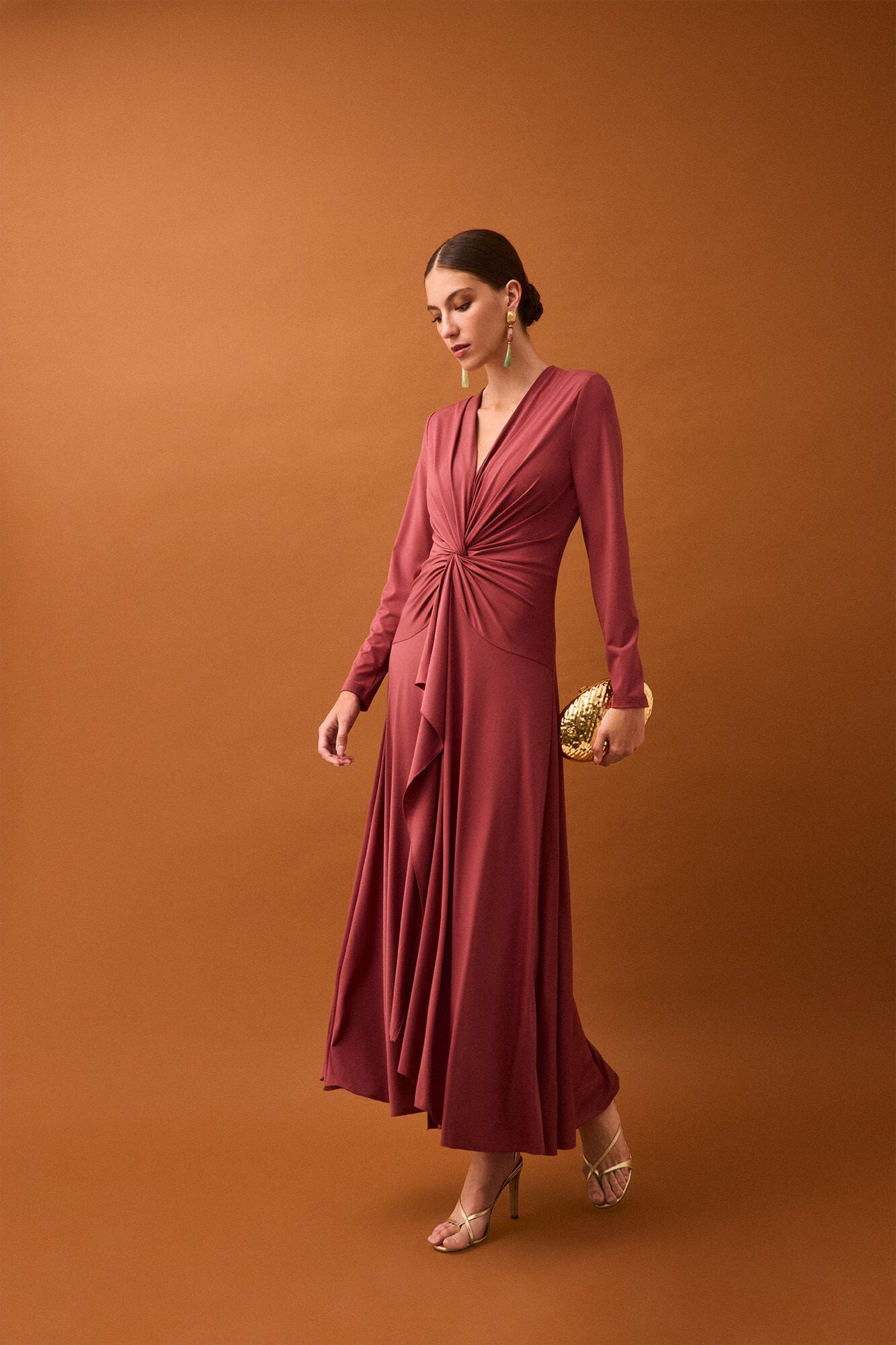 Pedro del Hierro Fluid knot detail dress Pink