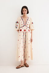 TFP by Tamara Falc&oacute; Embroidered dress Beige