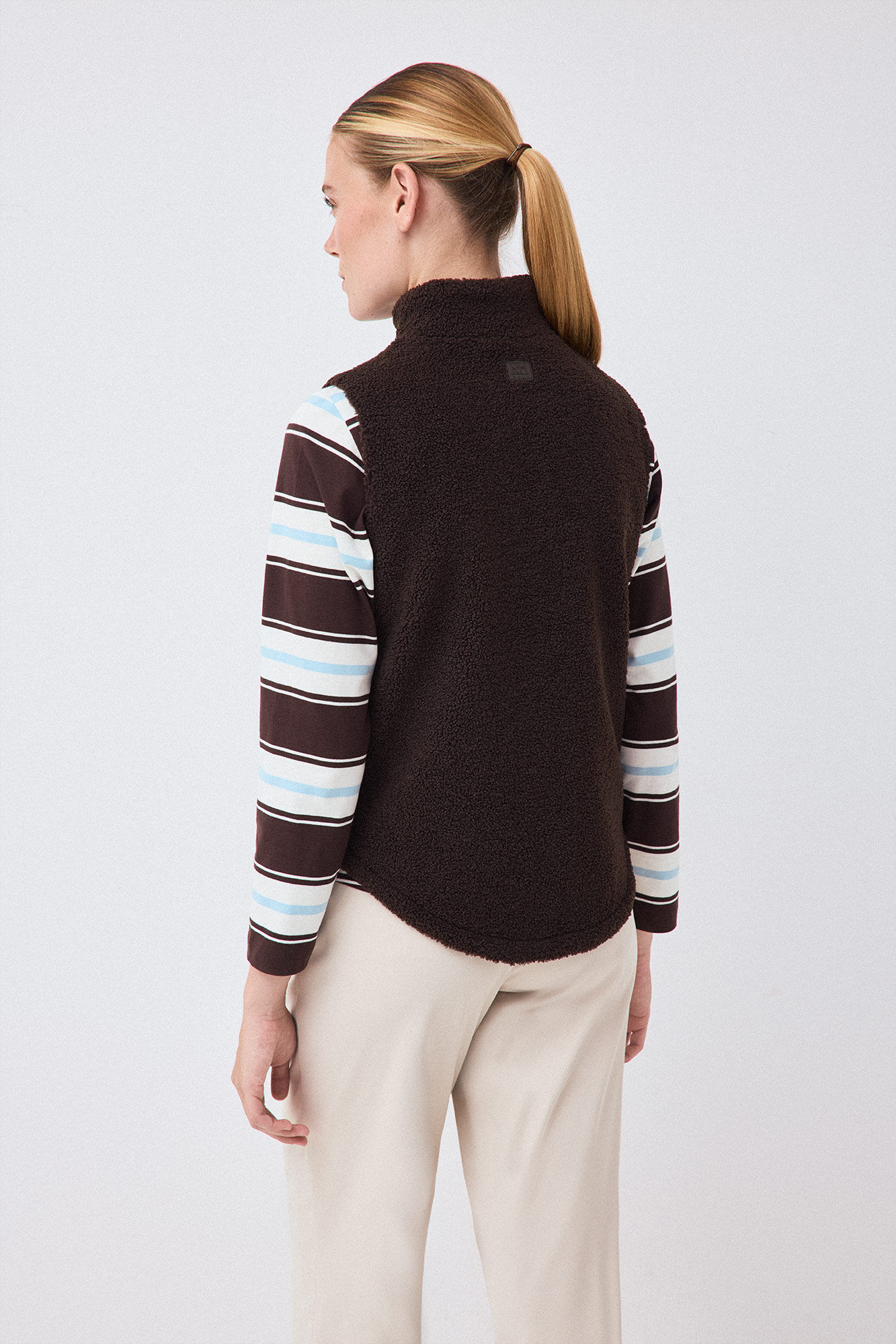 Pedro del Hierro Faux shearling gilet Brown