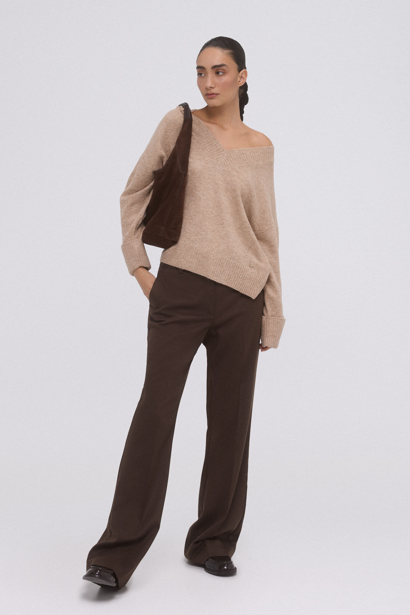 Pedro del Hierro Jersey cuello pico Beige