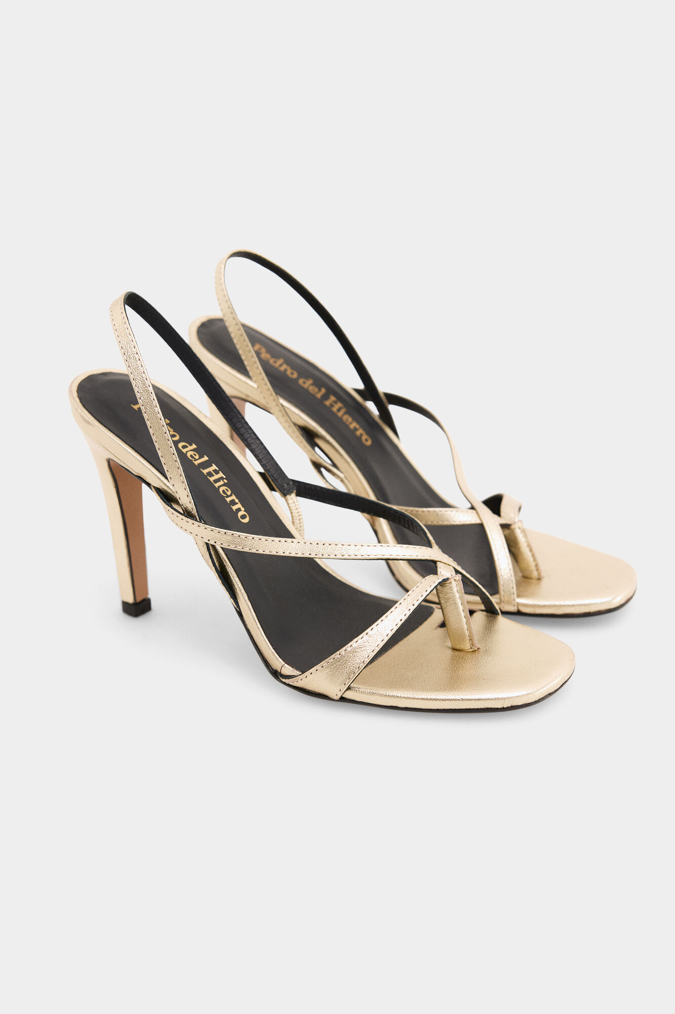 Pedro del Hierro Leather heeled sandal MBFW