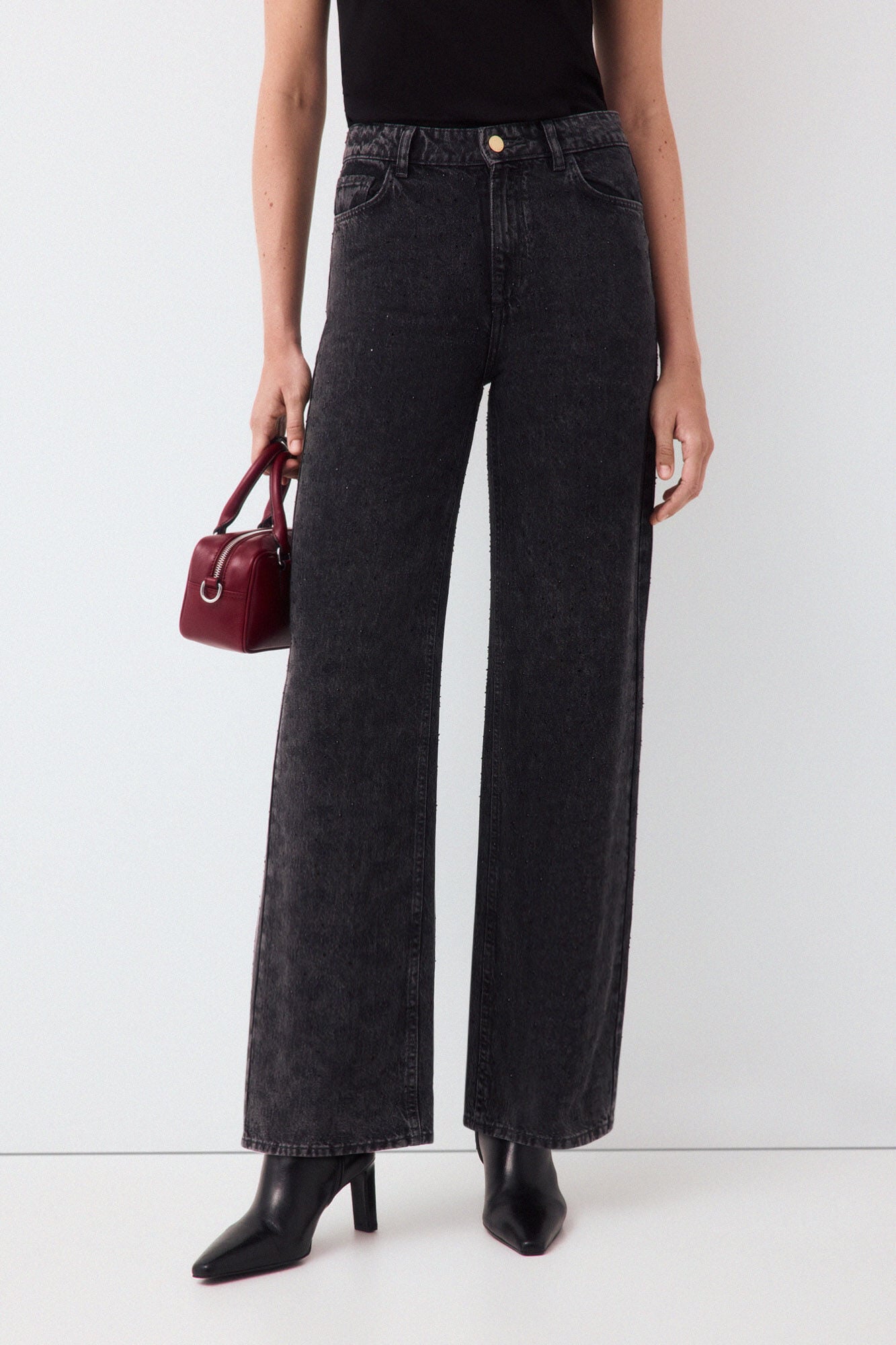Pedro del Hierro Strass wide leg jeans