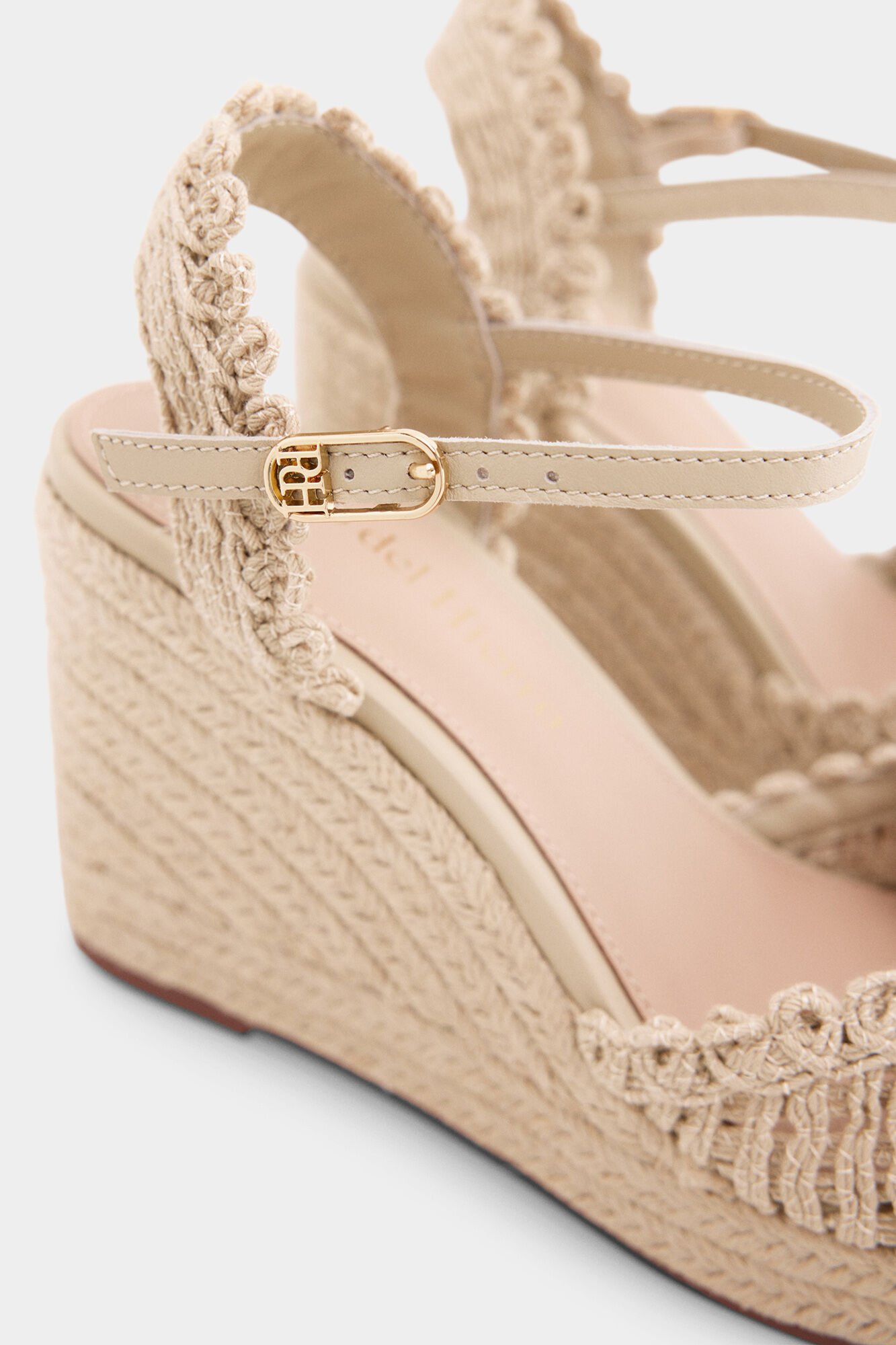 Pedro del Hierro Braided wedge espadrille Ecru