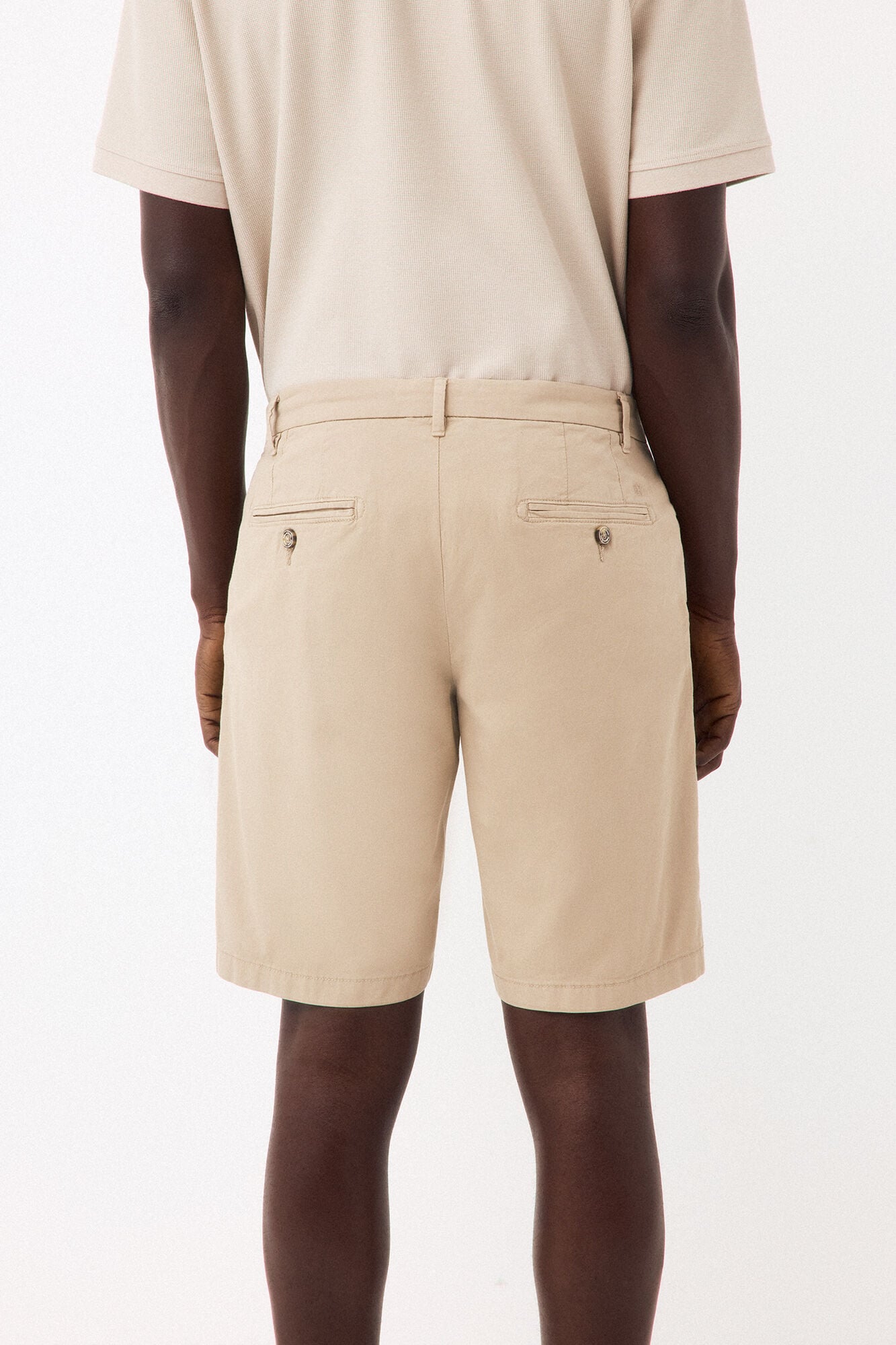 Pedro del Hierro Regular structure Bermuda shorts Beige