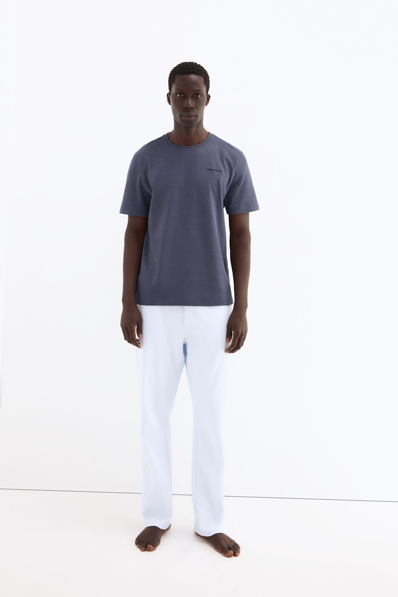 Pedro del Hierro T-shirt de manga curta em algod&atilde;o espanhol