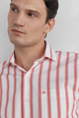 Pedro del Hierro Camisa rayas popelín Rojo