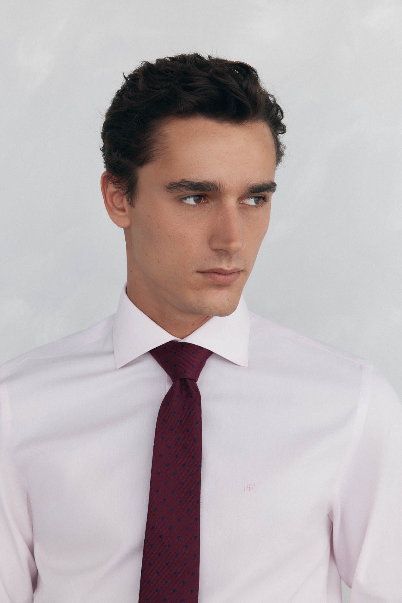 Pedro del Hierro Plain non iron + stain resistant dress shirt Pink