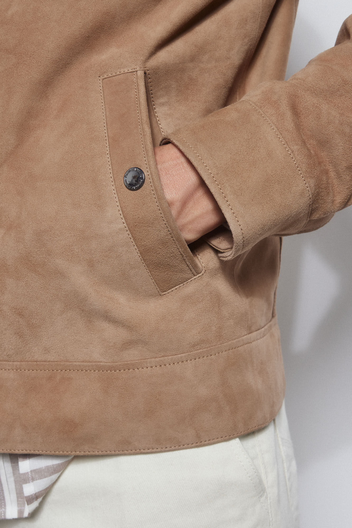 Pedro del Hierro Cazadora de ante Beige