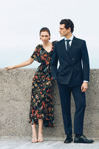 Pedro del Hierro Vestido largo estampado cortes