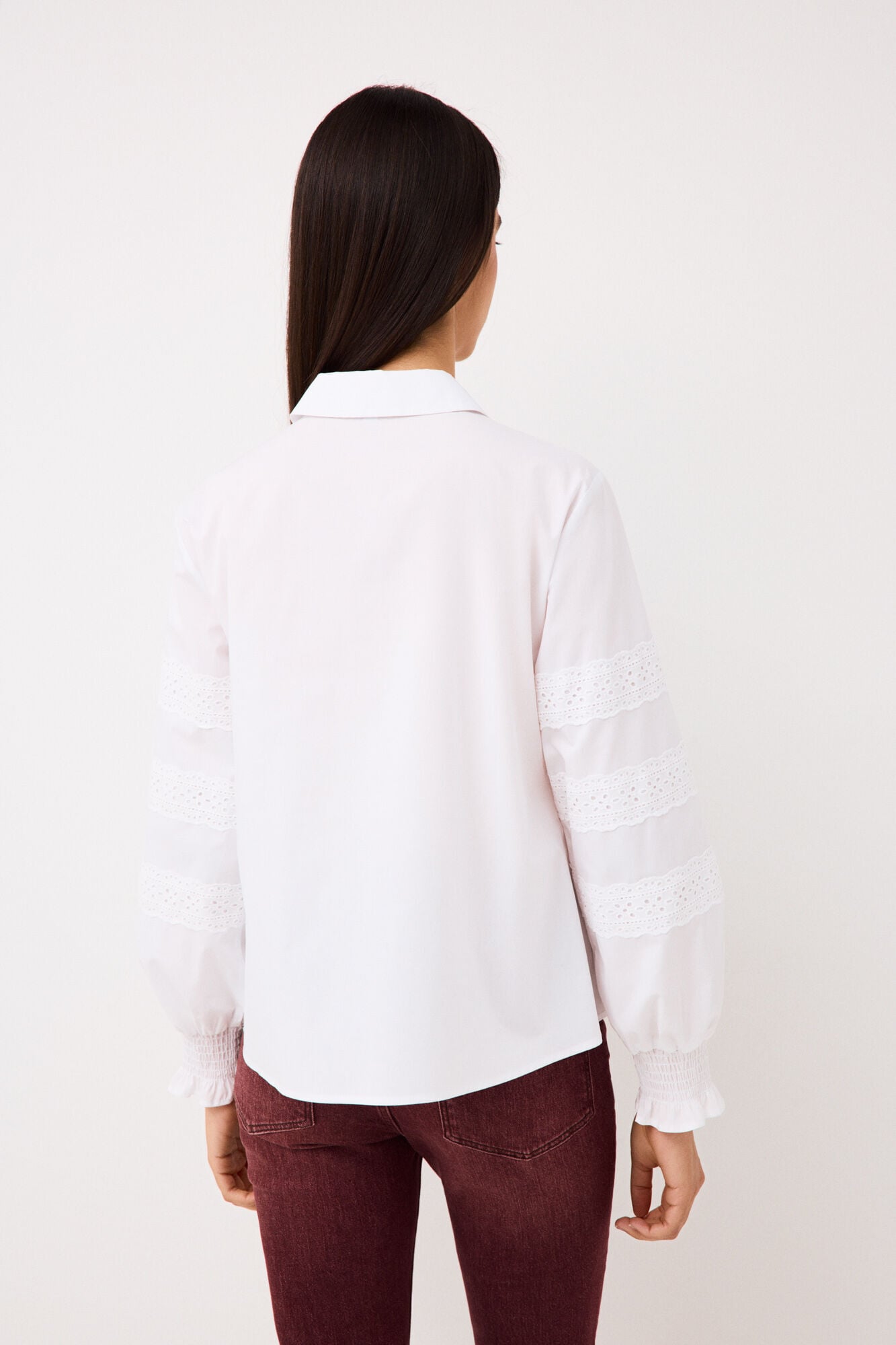Pedro del Hierro Embroidered romantic blouse White