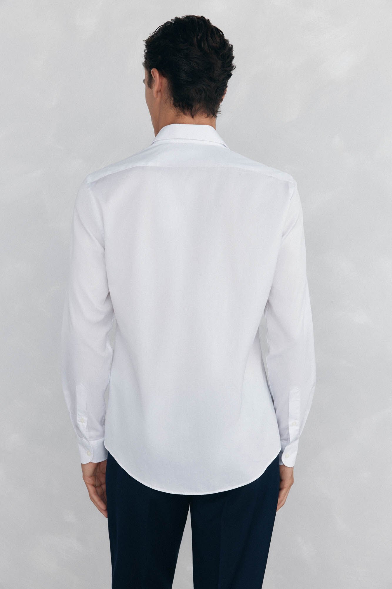 Pedro del Hierro Plain twill shirt, easy iron + anti-odor, slim fit White