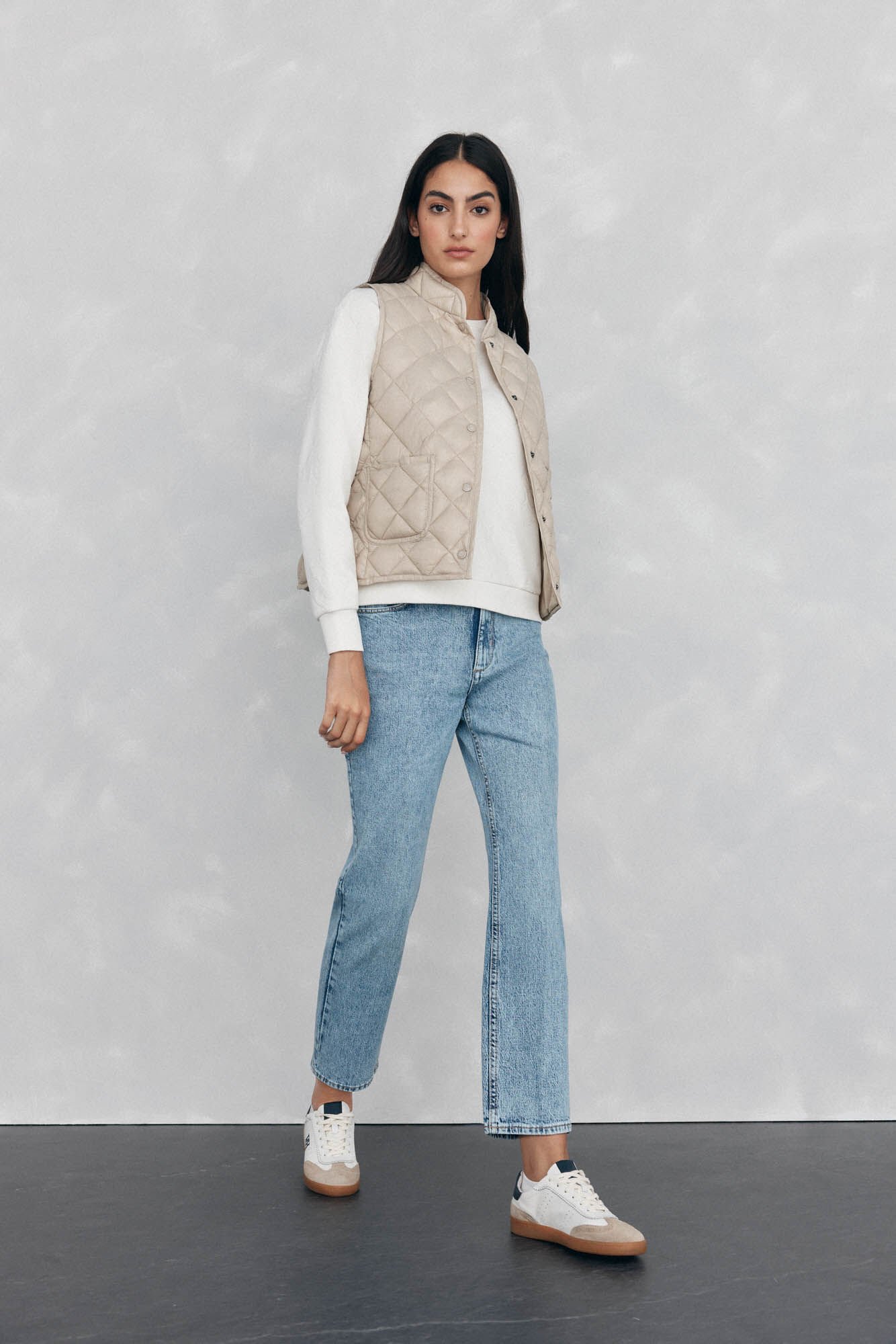 Pedro del Hierro Chaleco acolchado Beige