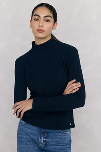 Pedro del Hierro Wrinkled high neck T-shirt