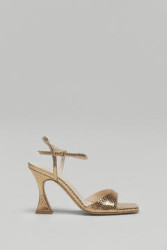 Pedro del Hierro Gold heeled sandals Amarillo