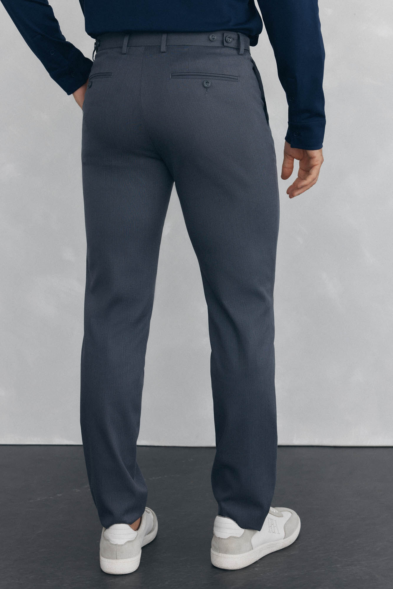 Pedro del Hierro Slim-fit print chinos pants Grey