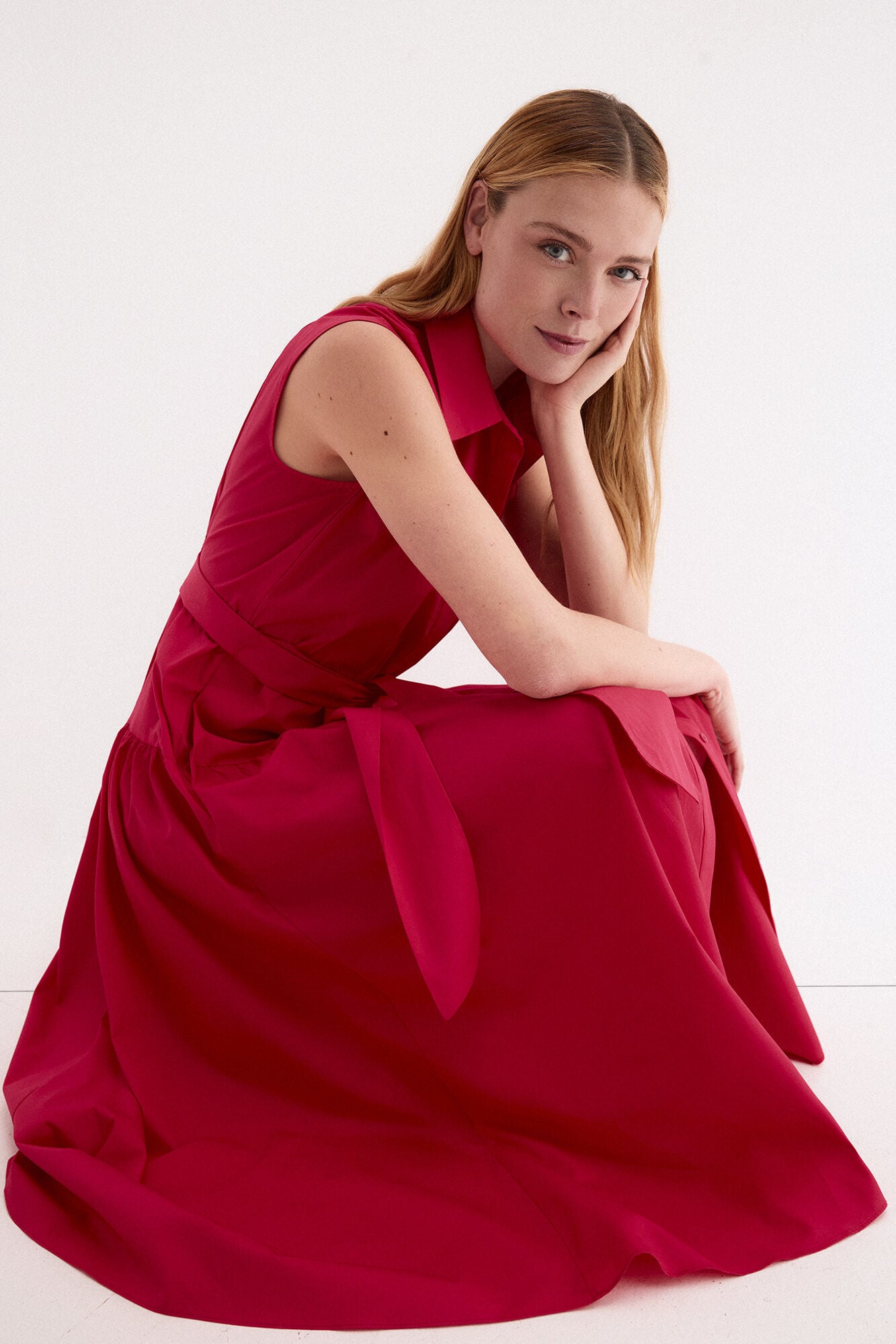 Pedro del Hierro Vestido camisero sin mangas