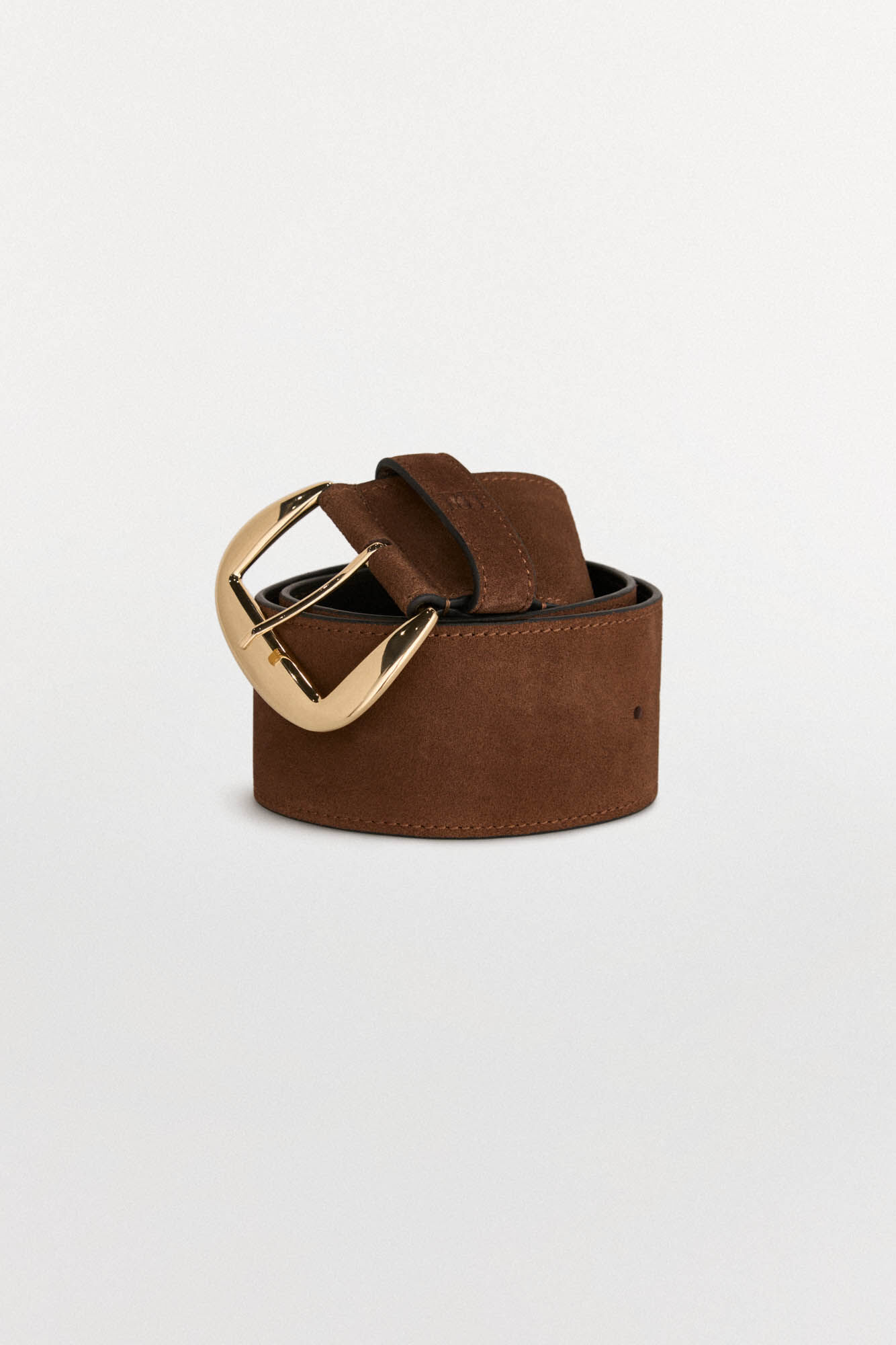 Pedro del Hierro Wide leather belt with oval buckle