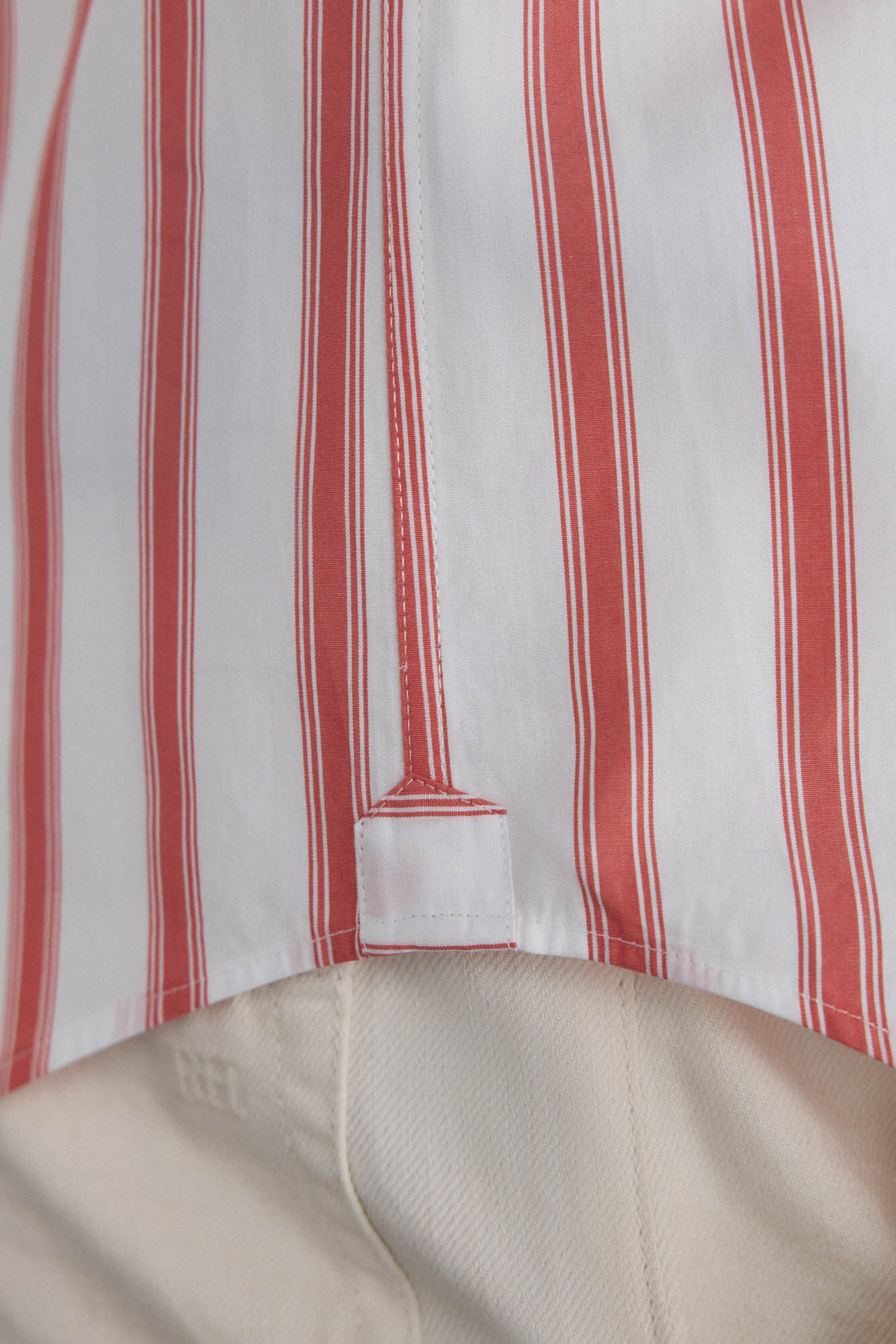 Pedro del Hierro Camisa rayas popel&iacute;n Rojo