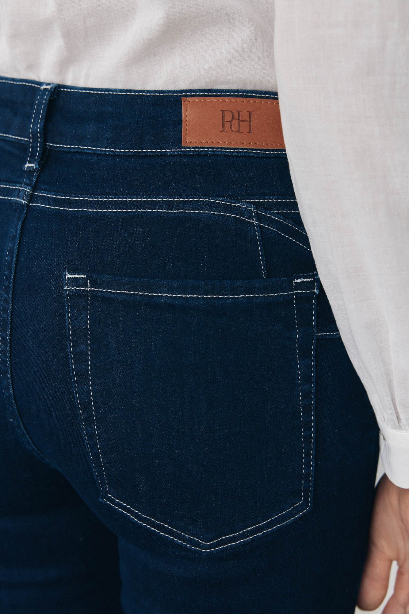 Pedro del Hierro Jeans flare push-up Azul