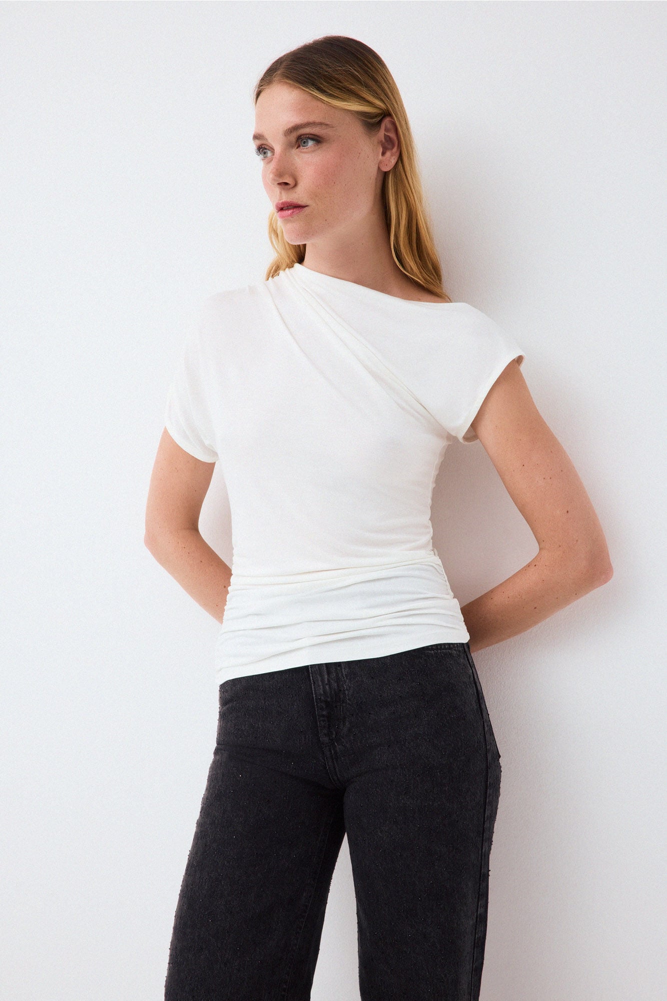 Pedro del Hierro Draped sleeveless T-shirt