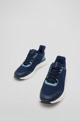 Pedro del Hierro Fabric lace-up trainer Blue