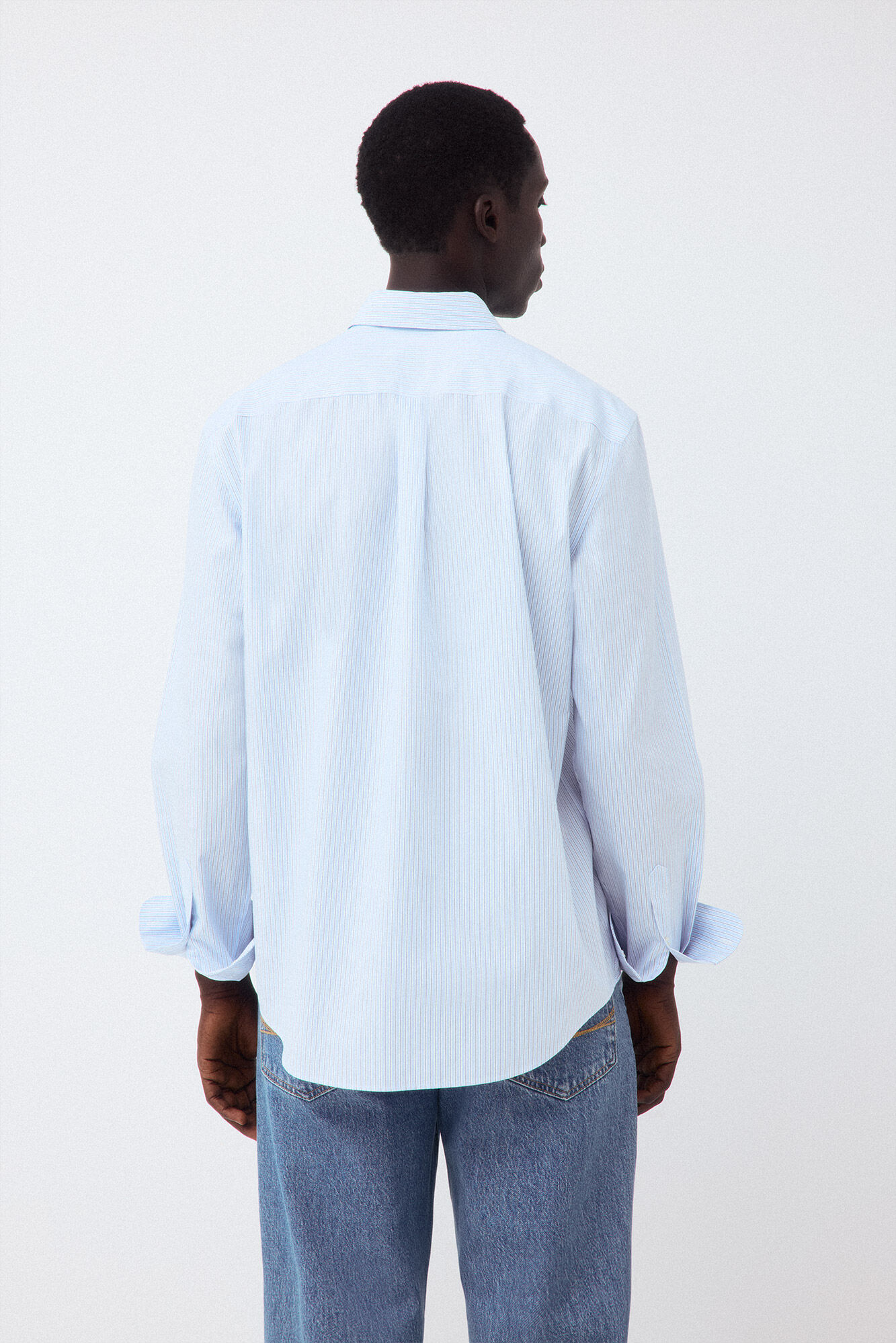 Pedro del Hierro Striped shirt Blue