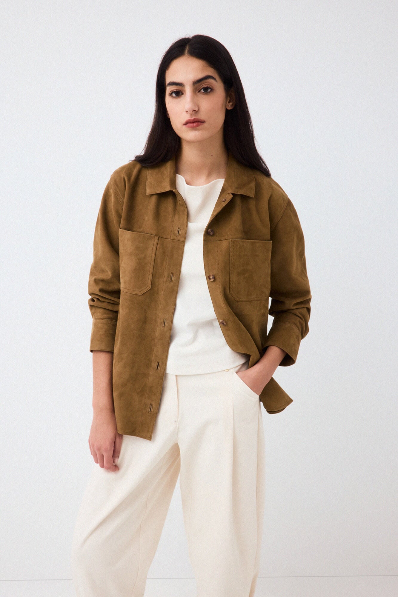 Pedro del Hierro Suede overshirt