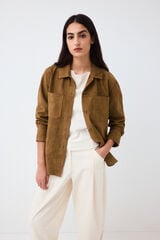 Pedro del Hierro Suede overshirt Brown