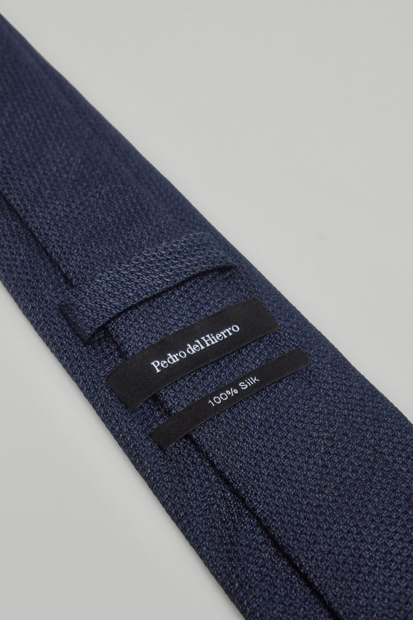 Pedro del Hierro Natural silk tie Blue