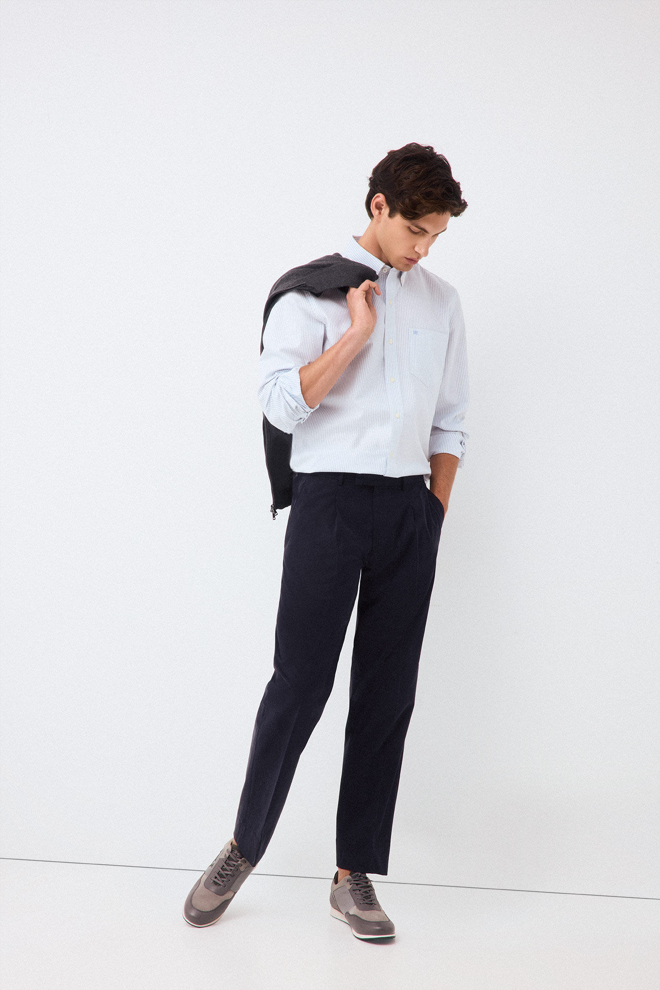 Pedro del Hierro Striped shirt Blue