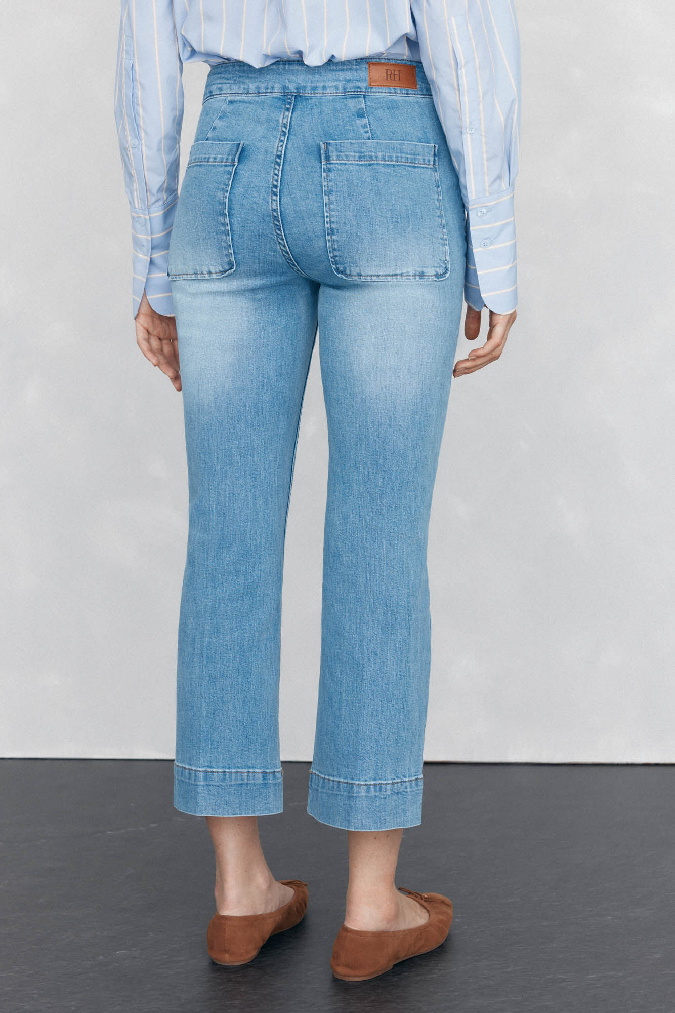 Pedro del Hierro Jeans stove pipe cropped Azul
