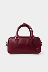 Pedro del Hierro Leather mini bowling bag Red