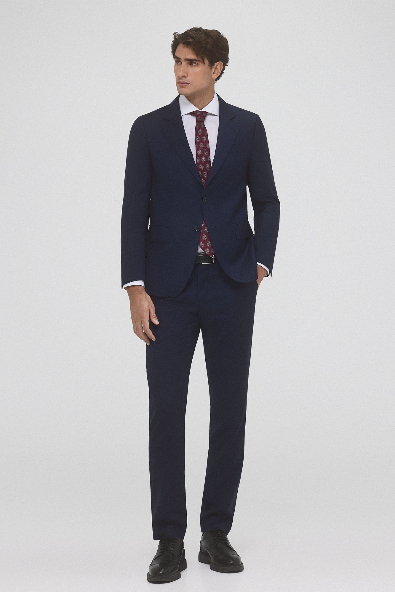 Pedro del Hierro American slim fit checked suit Blue