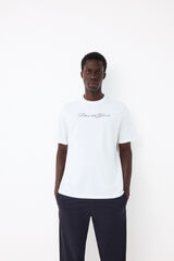 Pedro del Hierro T-shirt with logo and text Branco