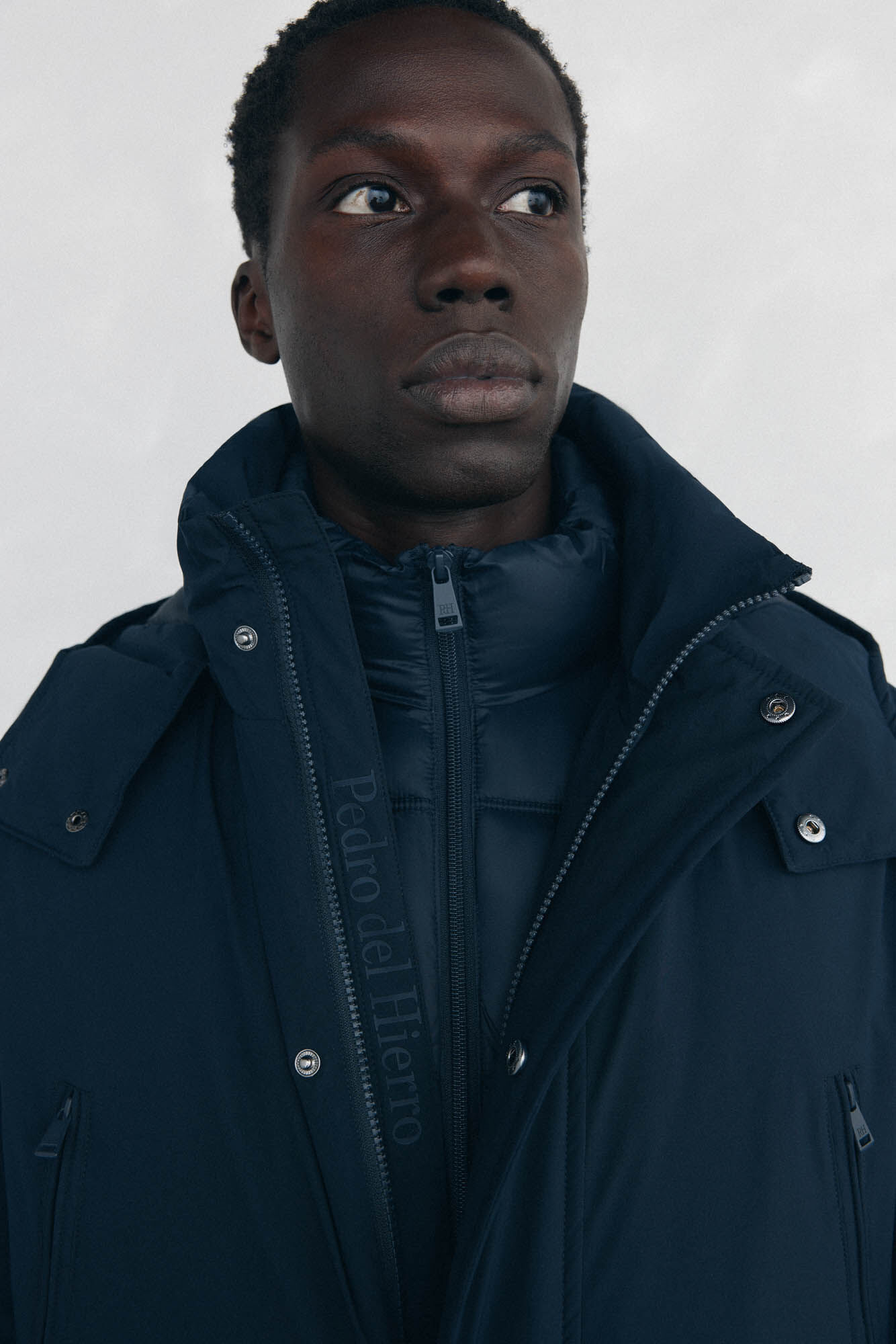 Pedro del Hierro Long parka with hood and views