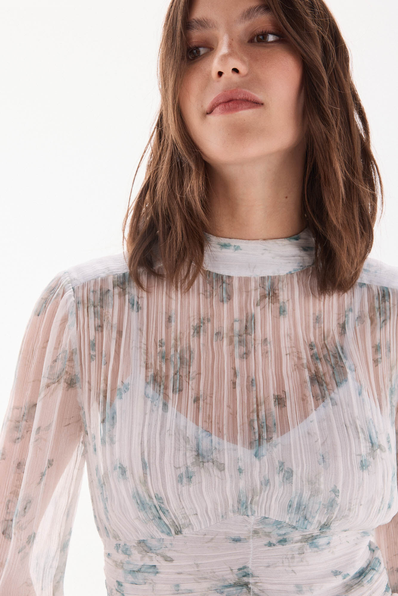 TFP by Tamara Falc&oacute; Vestido com babados Turquesa