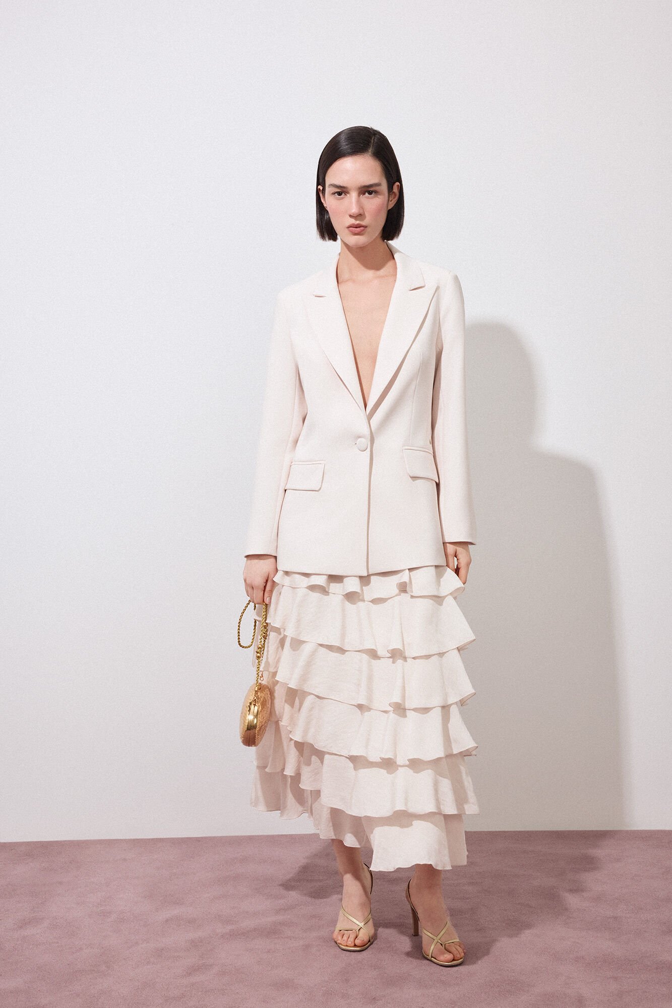 Pedro del Hierro Ruffle midi skirt